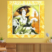 パリイラストレポスターバイアルフォンスミュシャ キャンバスプリント (インサイチュ (リビング))