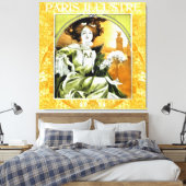 パリイラストレポスターバイアルフォンスミュシャ キャンバスプリント (インサイチュ (寝室))