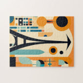 パリインスパイアミッドセンチュリーモダンアート:抽象芸術 ジグソーパズル (横)