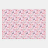 パリインスプリングタイムフローラプレゼント ラッピングペーパーシート (正面)