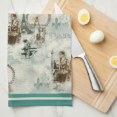 パリインブルータオル キッチンタオル (四つ折り)