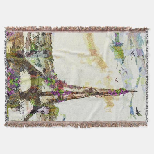 パリイン春エッフェルタワーフランスブランケット スローブランケット (正面)