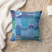 パリイン春モダンシティスケープ絵画ズ クッション (ブランケット)