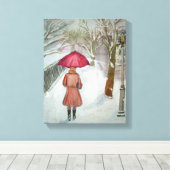 パリウォークインザスノー キャンバスプリント (インサイチュ (ウッドフロア))