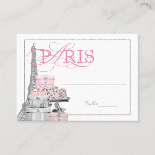 パリエスコートテーブルカード プレイスカード (正面)