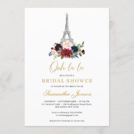 パリエッフェブルゴーニュフローラブーケ冬ブライダル 招待状