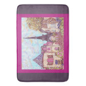 パリエッフェルインスパイアタワーポインティリズムバスマット バスマット (正面縦)