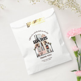 パリエッフェルインラブフランスのカフェベビーシャワー フェイバーバッグ