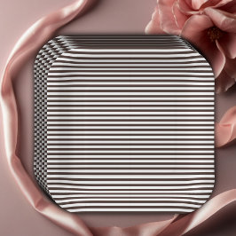 パリエッフェルインラブフランスのカフェベビーシャワー ペーパープレート