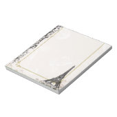 パリエッフェルタワーとスクロール ノートパッド (回転)