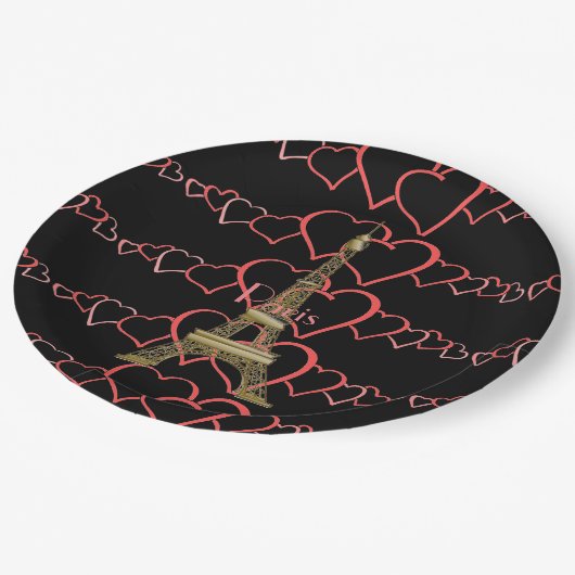 パリエッフェルタワーをテーマにした紙プレート ペーパープレート