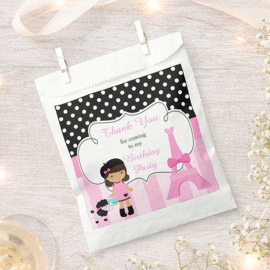 パリエッフェルタワーアフリカンアメリカン フェイバーバッグ (クリップ留めされた状態)