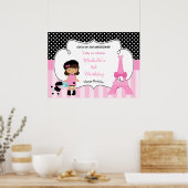 パリエッフェルタワーアフリカンアメリカン ポスター (キッチン)