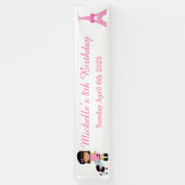 パリエッフェルタワーアフリカンアメリカン 横断幕 (縦)