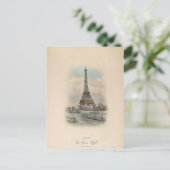 パリエッフェルタワーアンティークアート写真 ポストカード (スタンド正面)
