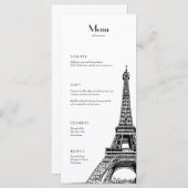 パリエッフェルタワーイベント用メニュー メニュー (正面/裏面)
