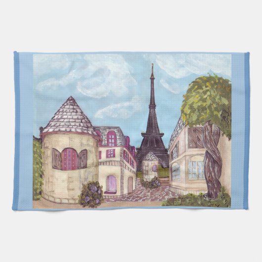 パリエッフェルタワーインスパイアキッチンタオル キッチンタオル (横)