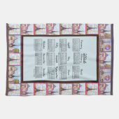 パリエッフェルタワーインスパイアコラージュ2026カレンダー キッチンタオル (横)