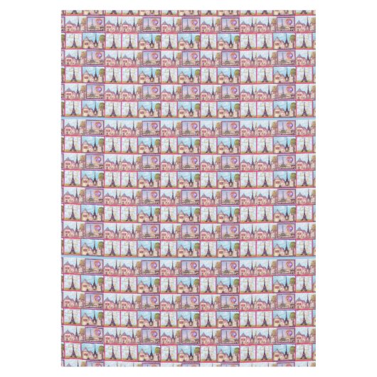 パリエッフェルタワーインスパイアコレージテーブルクロス テーブルクロス (正面)