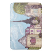 パリエッフェルタワーインスパイアランドスケープバスマット バスマット (正面縦)