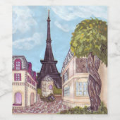 パリエッフェルタワーインスパイア横景ワインラベル ワインラベル (シングルラベル)