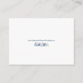 パリエッフェルタワーウォーターカラーフローラネイビー結婚ズ エンクロージャーカード (裏面)