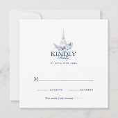 パリエッフェルタワーウォーターカラーフローラホワイト結婚ズ (正面)