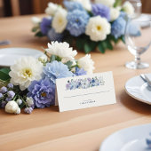 パリエッフェルタワーウォーターカラーフローラホワイト結婚ズ プレイスカード