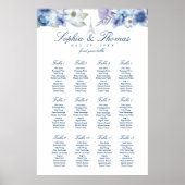 パリエッフェルタワーウォーターカラーフローラホワイト結婚ズ ポスター (正面)