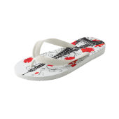 パリエッフェルタワーエレガントスタイリッシュシルエット キッズビーチサンダル (アングル)