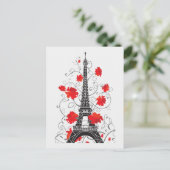 パリエッフェルタワーエレガントスタイリッシュシルエット ポストカード (スタンド正面)