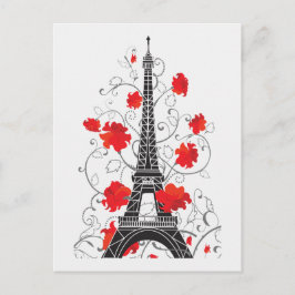 パリエッフェルタワーエレガントスタイリッシュシルエット ポストカード