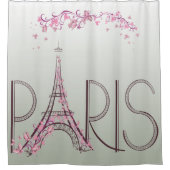 パリエッフェルタワーオムブレチェンジ背景色 シャワーカーテン (正面)