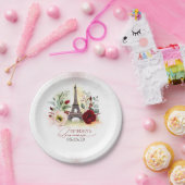 パリエッフェルタワーキンセアニラ15thバースデーパーティー ペーパープレート (パーティー)