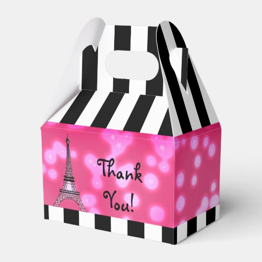 パリエッフェルタワーシックなスパークルパーティーフェイスボックス フェイバーボックス (正面サイド)