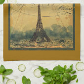パリエッフェルタワースチームパンクホットエアバルーン キッチンタオル (折り畳み)
