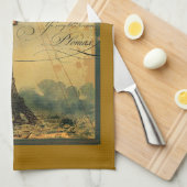 パリエッフェルタワースチームパンクホットエアバルーン キッチンタオル (四つ折り)