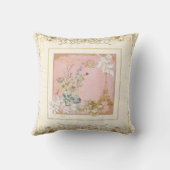 パリエッフェルタワーティーフローラフリージバロック金ゴールド クッション (裏面)