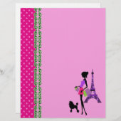 パリエッフェルタワーテーマスクラップブック紙 (正面/裏面)