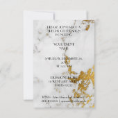 パリエッフェルタワーバルーンマーブル金ゴールド 招待状 (裏面)