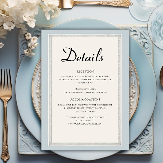 パリエッフェルタワーパウダーブルー結婚ズ詳細 エンクロージャーカード