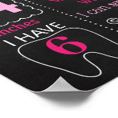 パリエッフェルタワーパドル誕生日ボード ポスター (角)