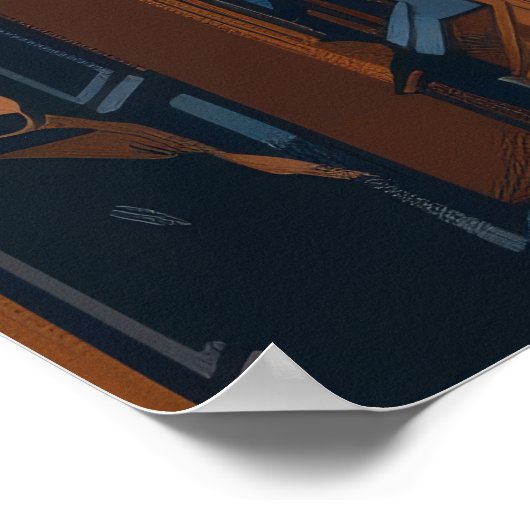 パリエッフェルタワーパノラマビューポスター ポスター (角)