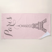 パリエッフェルタワービーチタオル ビーチタオル (正面)