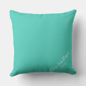 パリエッフェルタワーピンクボウモダンターコイズ クッション (裏面)