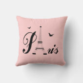 パリエッフェルタワーピンクモダンクワイピロー クッション (裏面)