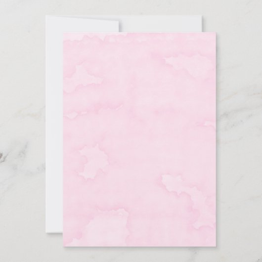 パリエッフェルタワーピンク牡丹ブライダルシャワーインビタ 招待状 (裏面)