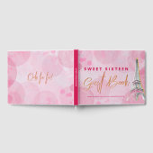 パリエッフェルタワーピンク金ゴールドオーララカスタム ゲストブック (全面)