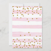 パリエッフェルタワーピンク金ゴールドブライダルシャワー招待状 招待状 (裏面)