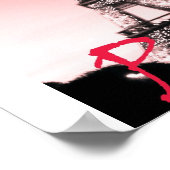 パリエッフェルタワーピンク ポスター (角)